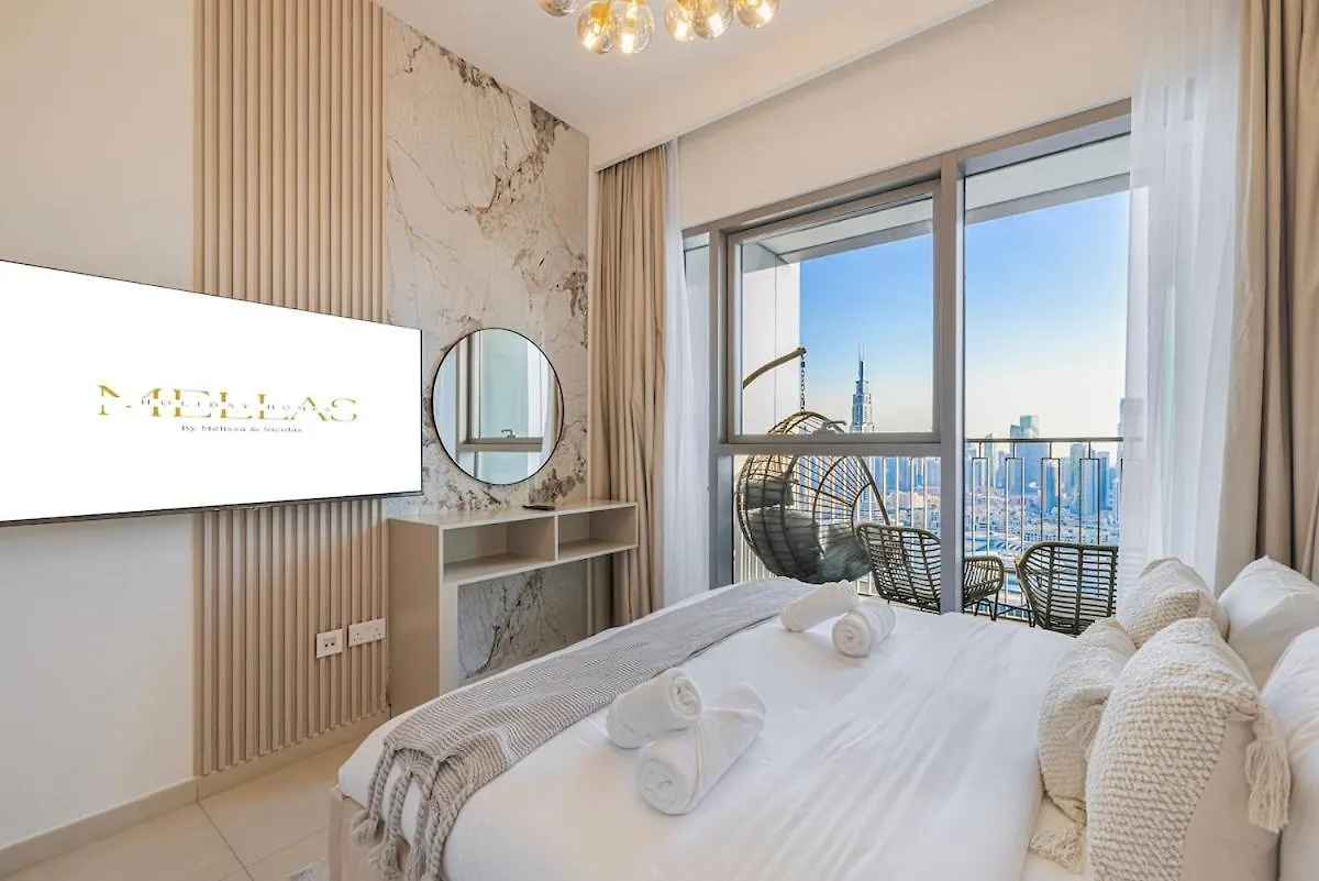 Apartament Mellas - Burj View - 2B - 9 Min Walk To Fountains Dubaj